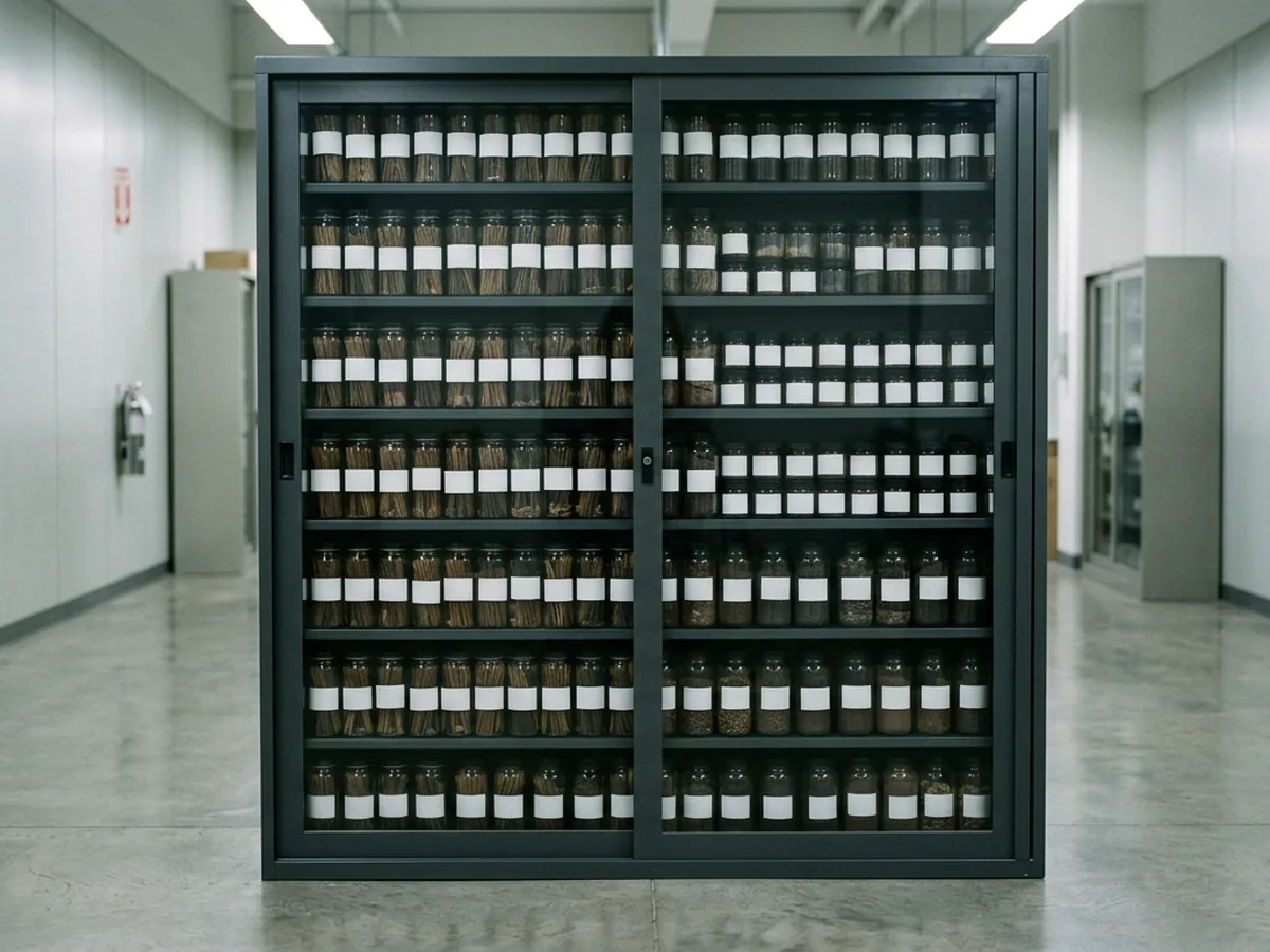 Sealed retention samples held by batch number