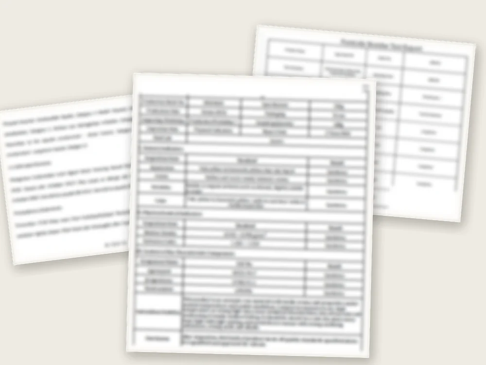 Export documentation pack assembled before dispatch — safety data sheet, packing list and commercial invoice