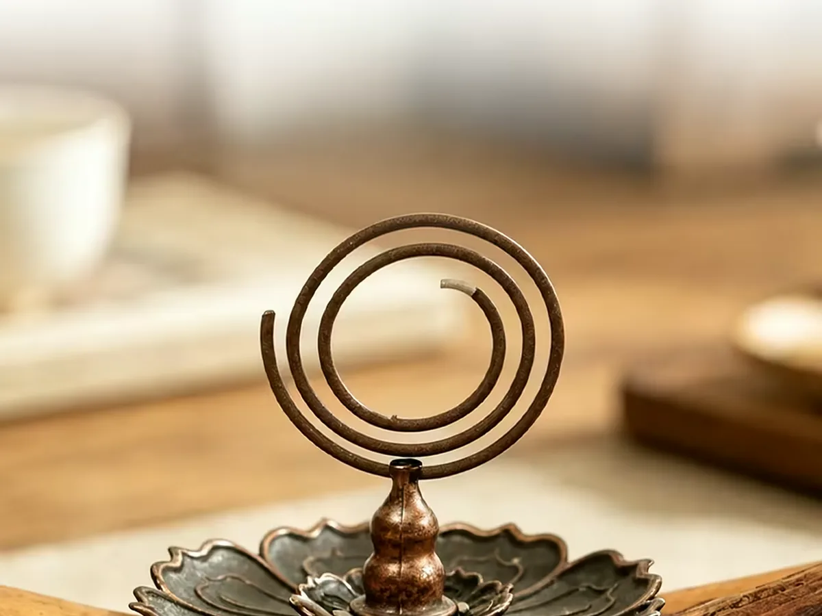 Agarwood incense coils — in use, incense coils wholesale
