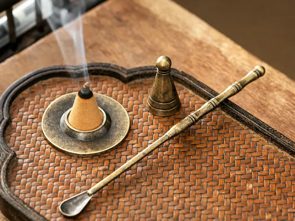 Agarwood incense cones — close-up detail, incense cones wholesale