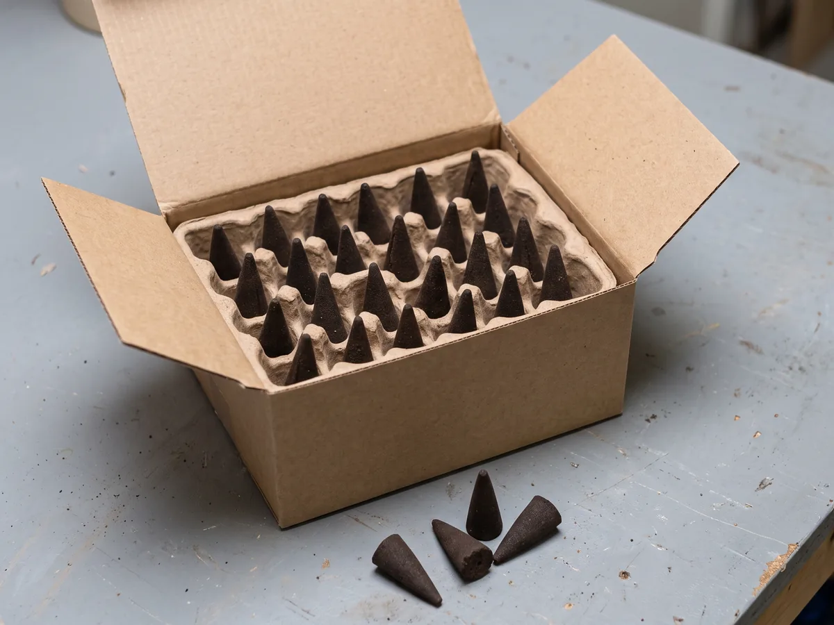 Agarwood incense cones — retail packaging and unboxing, incense cones wholesale